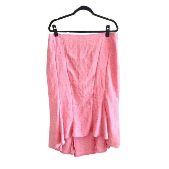 Ashley Stewart 2-Piece Set Blazer & Skirt Size 14W Short Sleeve Flared Skirt Hem - Picture 4 of 7